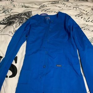 Royal blue scrub coat
